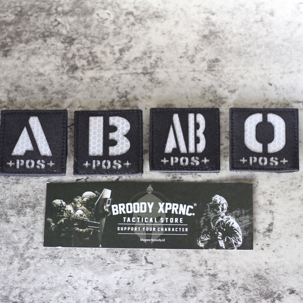 Jual BROODY - Patch Laser Golongan Darah Tactical / Model Perekat ...