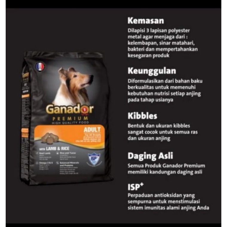 Jual GANADOR LAMB AND RICE 20kg EXPIRED APRIL 2026 | Shopee Indonesia