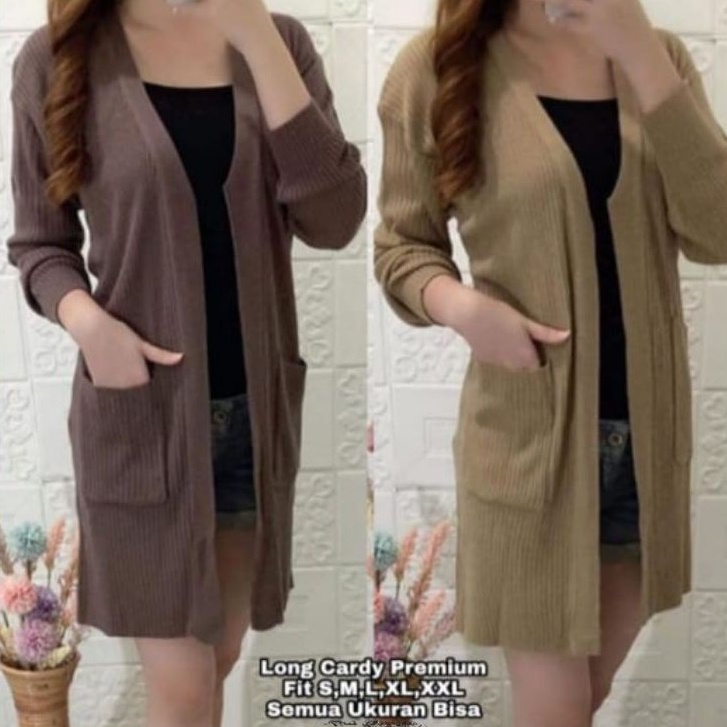 Long discount cardigan shopee