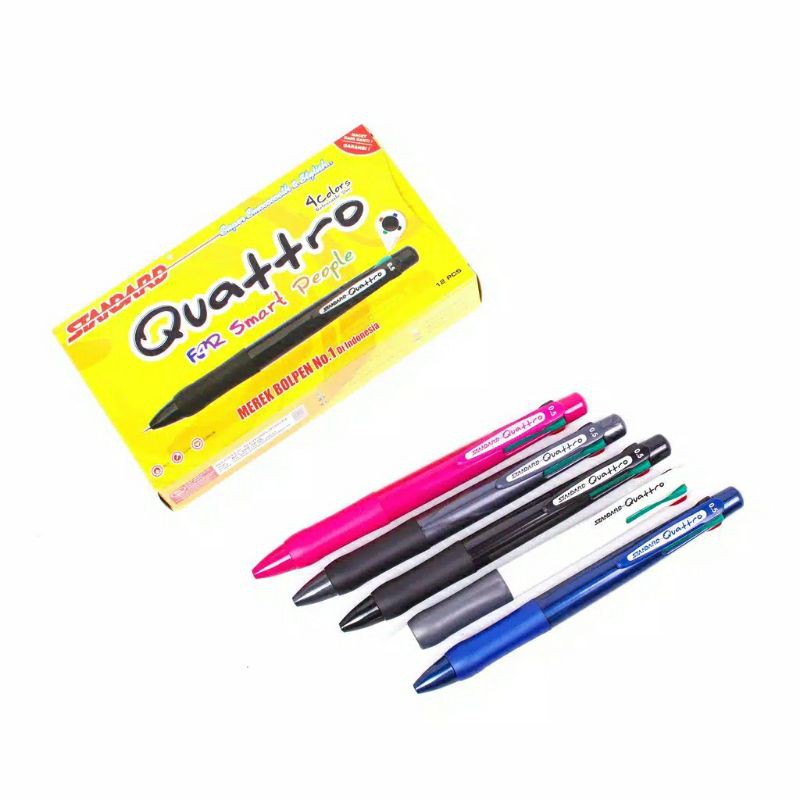 Jual Standard Pen Quattro 4 In 1 Satuan Bulpen Ballpoint Bolpen Bolpoin Pena