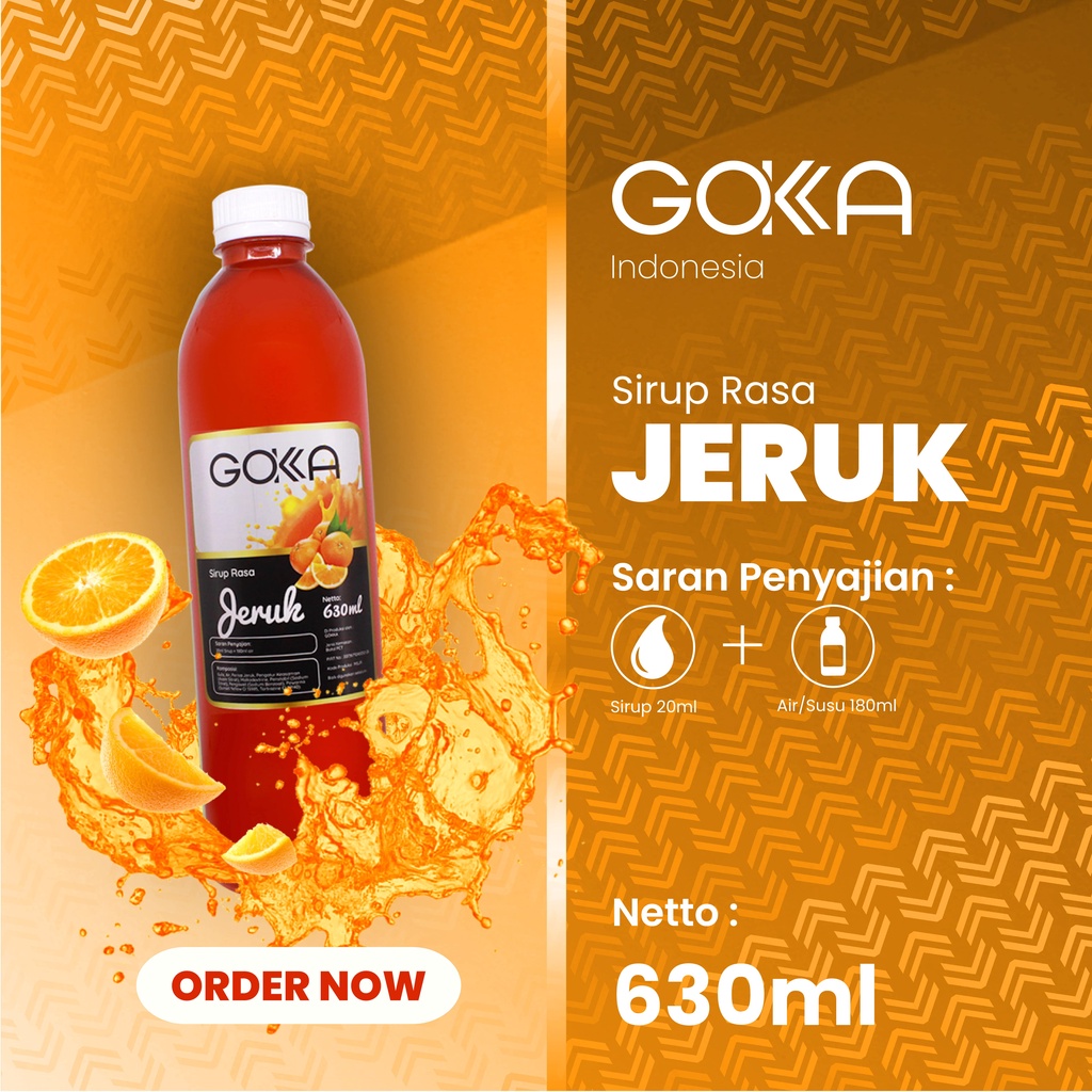 Jual Gokka Sirup Rasa Jeruk / Minuman Syrup Gokka Rasa Jeruk 630ml ...