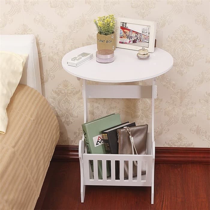Jual Rak Meja Kopi meja Bulat Meja Mini Small Round Coffee Table ...