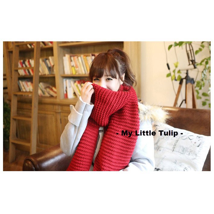 Jual Syal Rajut Impor Aksesoris Musim Dingin Coat Sweater Bagus Tebal ...