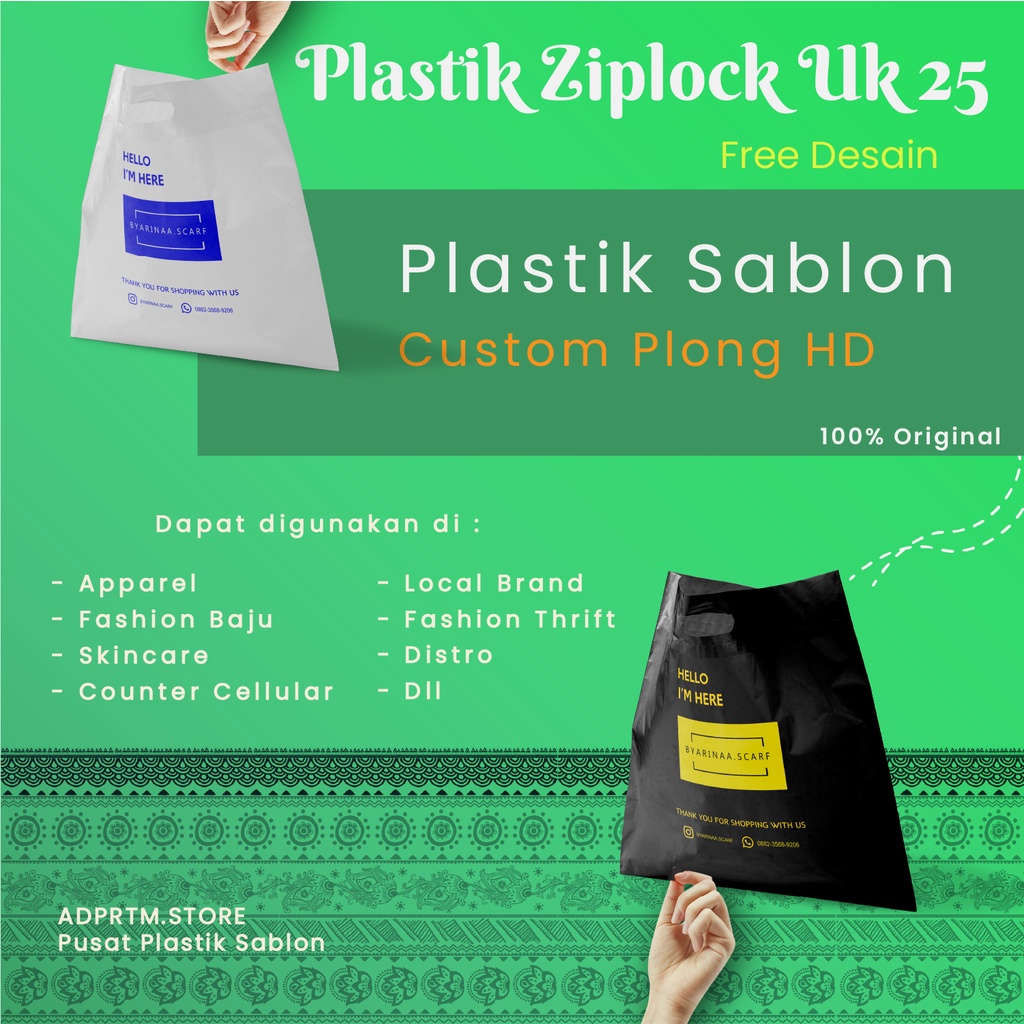 Jual Kantong Plastik Sablon Kantong Packing Ms Glow Baju Hijab And Accesories Plastik Sablon 0699