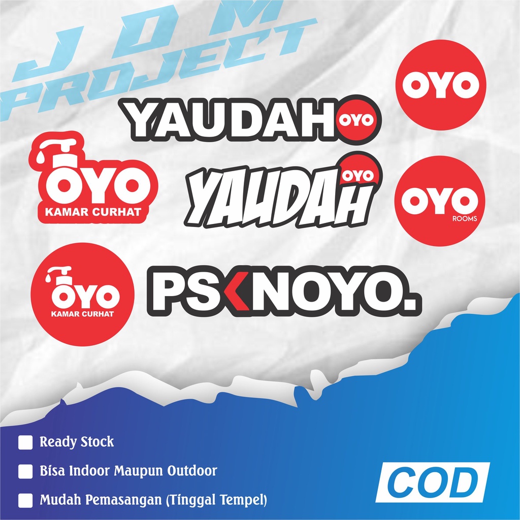 Jual stiker oyo / stiker oyo garage / stiker yaudah oyo / stiker viral ...