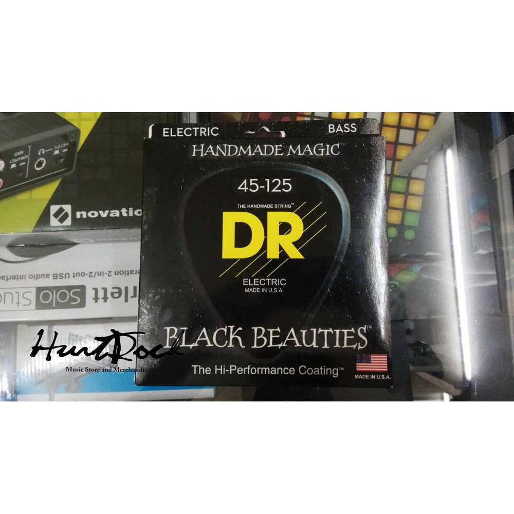 DR Strings BKB5-45125 Black Beauties 45-125 Bass Guitar Strings