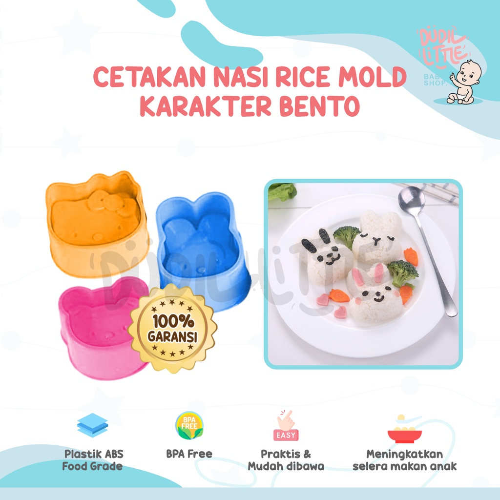 Jual Cetakan Nasi Karakter Hello Kitty Bento Rice Mold Cetakan Makan