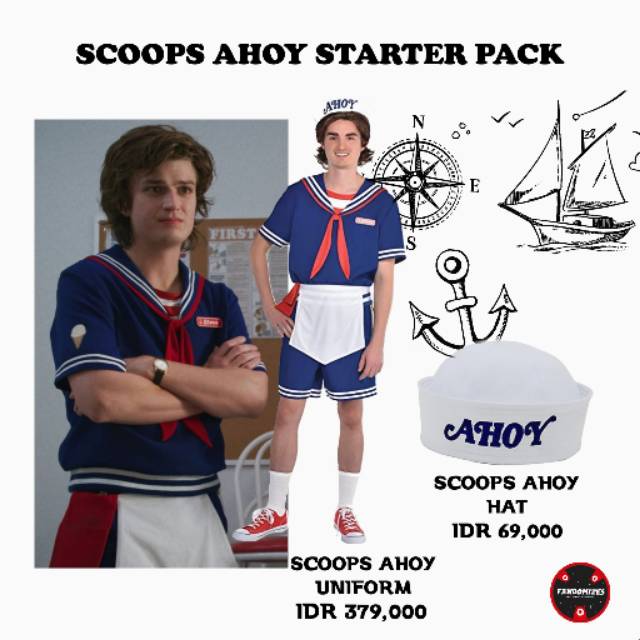 Jual [READY STOCK] STRANGER THINGS SCOOPS AHOY STEVE HARRINGTON / ROBIN