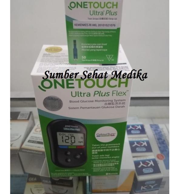 Jual Stok Baru 634 One Touch Ultra Plus Flex Blood Glucose Meter Strip