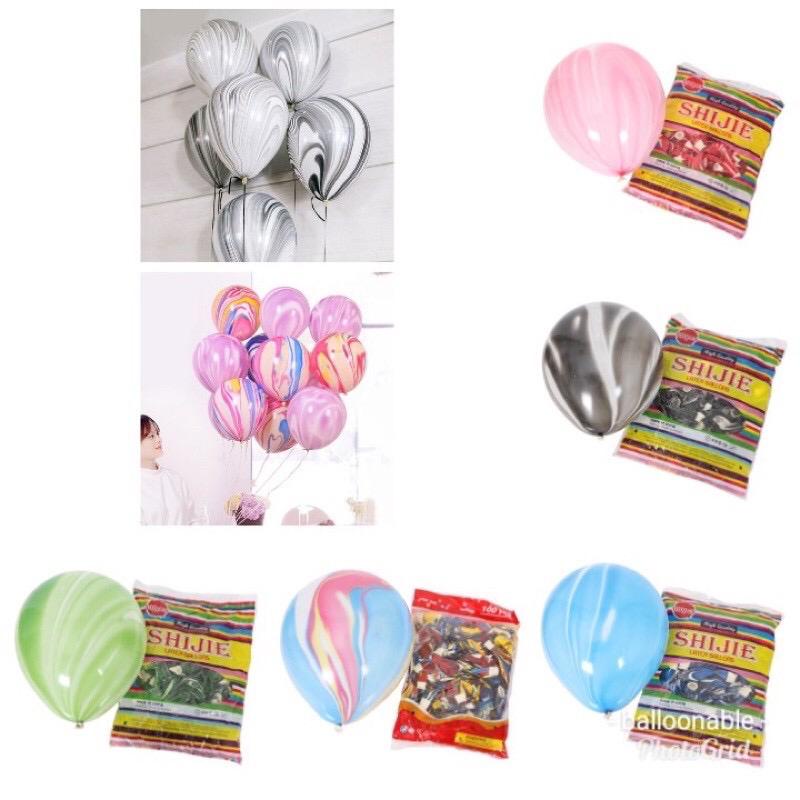 Happymunday  Balon Latex Marble isi 100pc