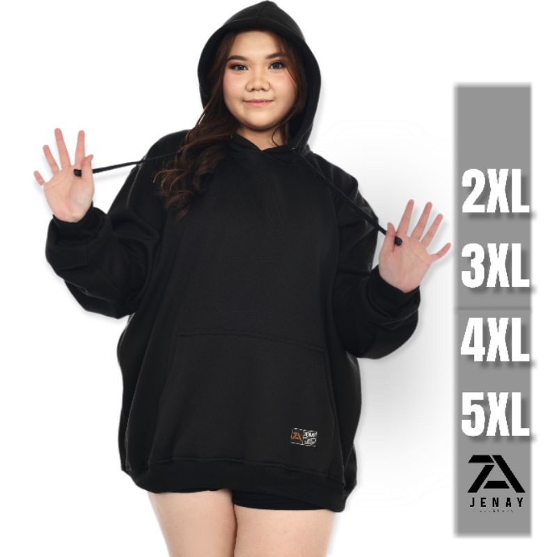 Jual JENAY - Hoodie Polos Jumbo Big Size Pria Wanita (XXL, XXXL, XXXXL ...