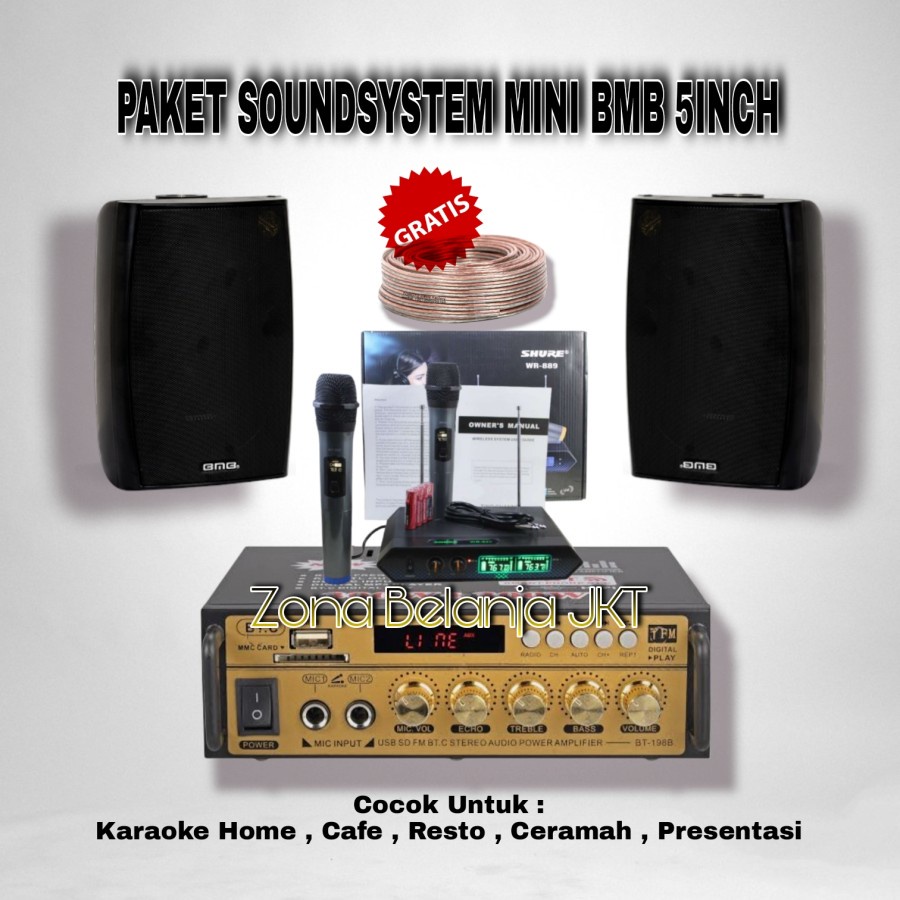 Jual Paket Sound System Speaker Bmb 5 Inch Kg 511 2 Speaker Cafe Resto