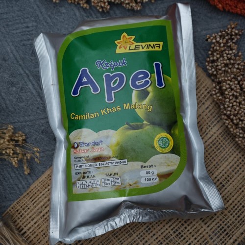 Jual Keripik Apel Levina Kualitas Standart 100 Gram Kripik Buah Oleh