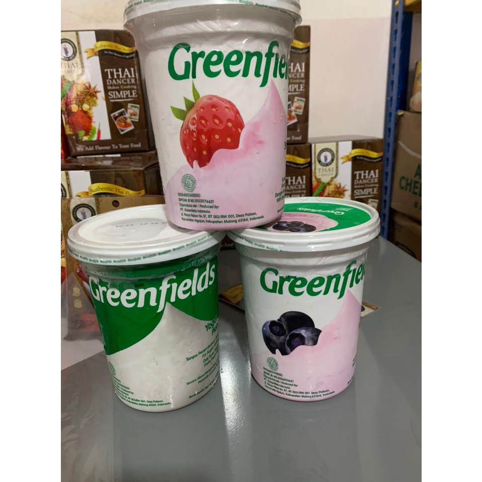 Jual Greenfield Yogurt stirred 1lt Yoghurt plain fruit bukan biokul