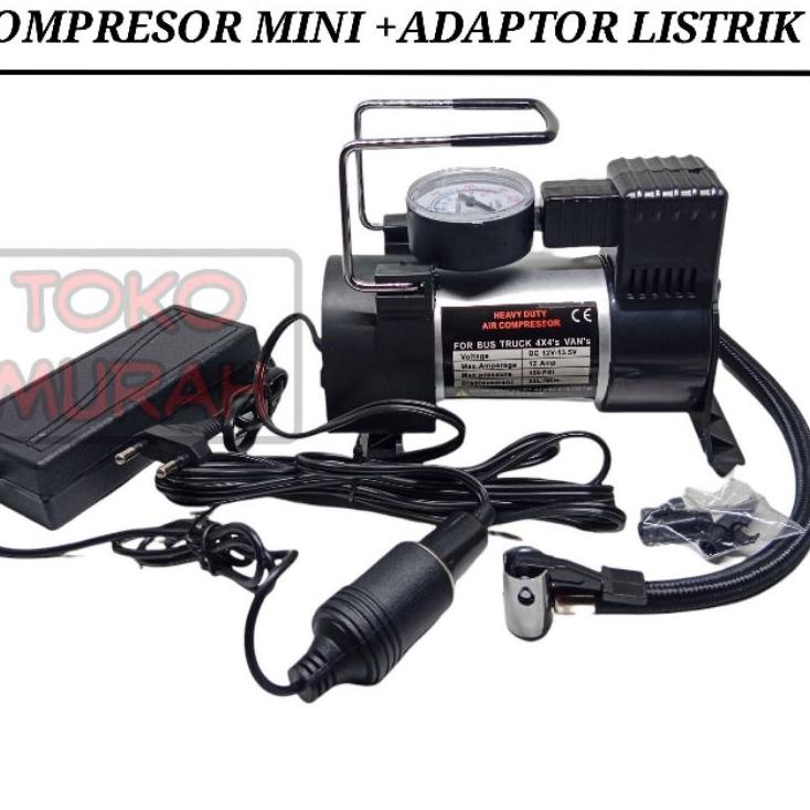 Jual Diskon Hari Ini Paket lengkap Compressor Mini Listrik Portable ...