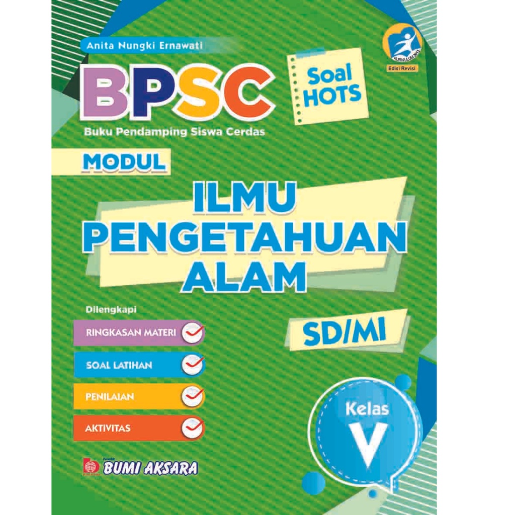 Jual BPSC Soal Hots Modul IPA SD Kelas 5 (Buku Pendamping Siswa Cerdas ...