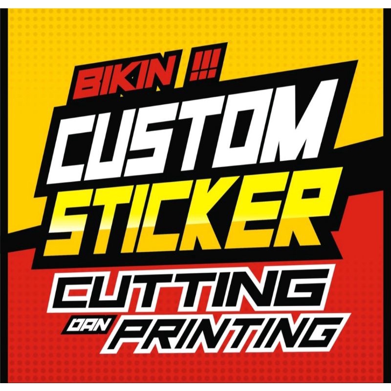 Jual Sticker Cutting dan Printing Custom Bisa satuan harga murah ...