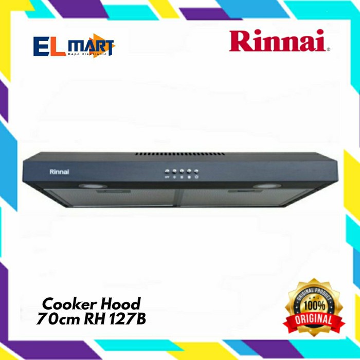 Jual Rinnai Cooker Hood Slim 70cm RH 127B 127 RH127B Penghisap Asap ...