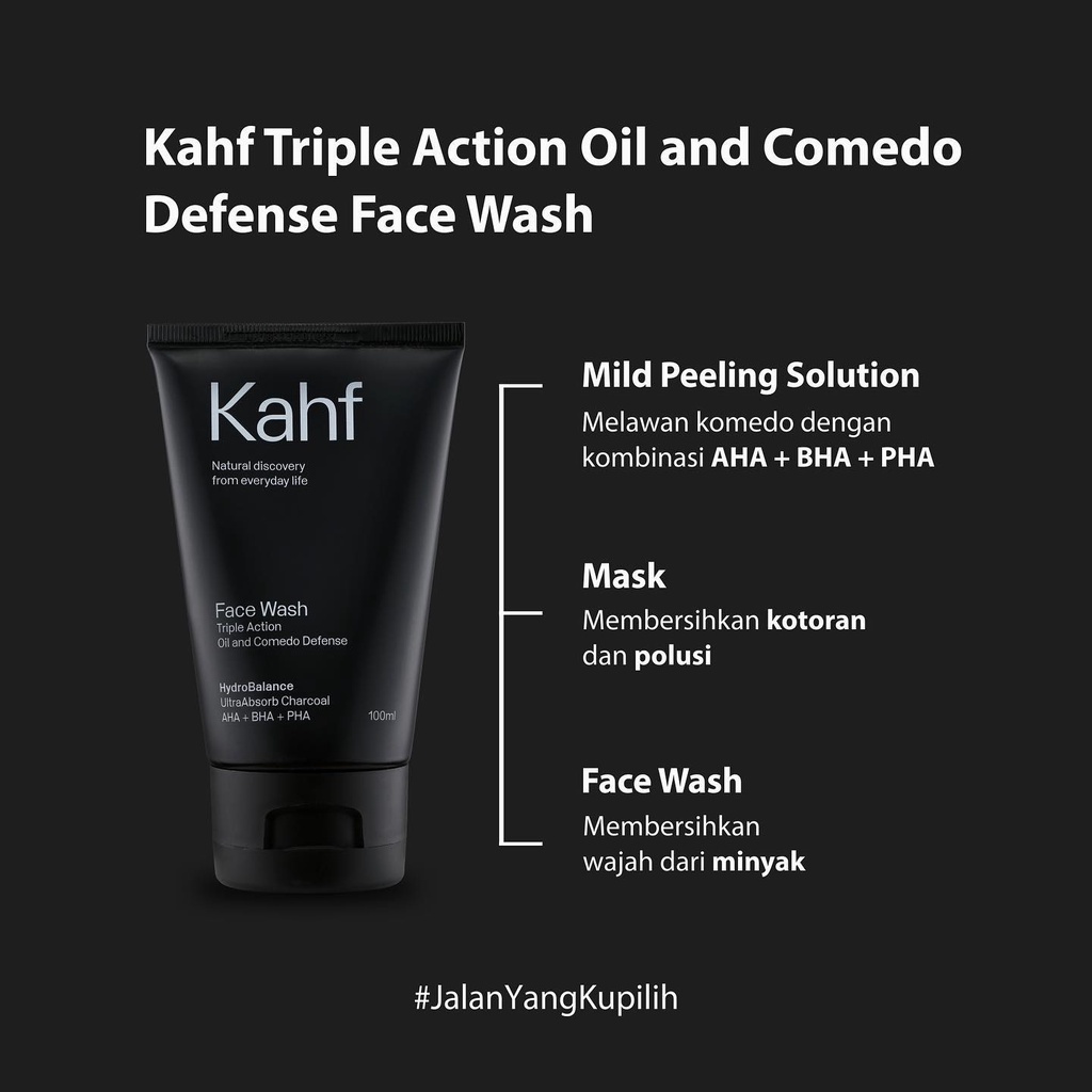 Jual KAHF FACIAL WASH MEN 100 ML SABUN MUKA COWOK FACE WASH PRIA LAKI