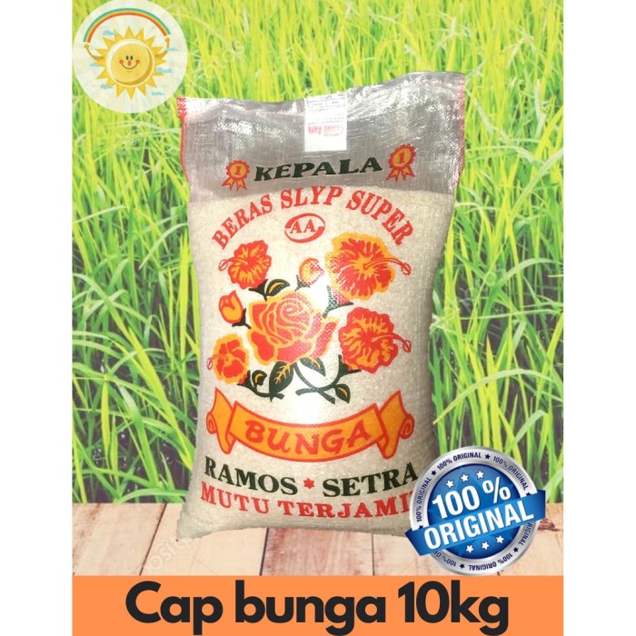 Jual BERAS SETRA RAMOS CAP BUNGA 100% ORIGINAL READY 10KG | Shopee ...