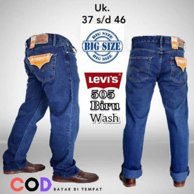 Celana levis standar jumbo-celana panjang standar pria jumbo-celana jeans  standar ukuran besar