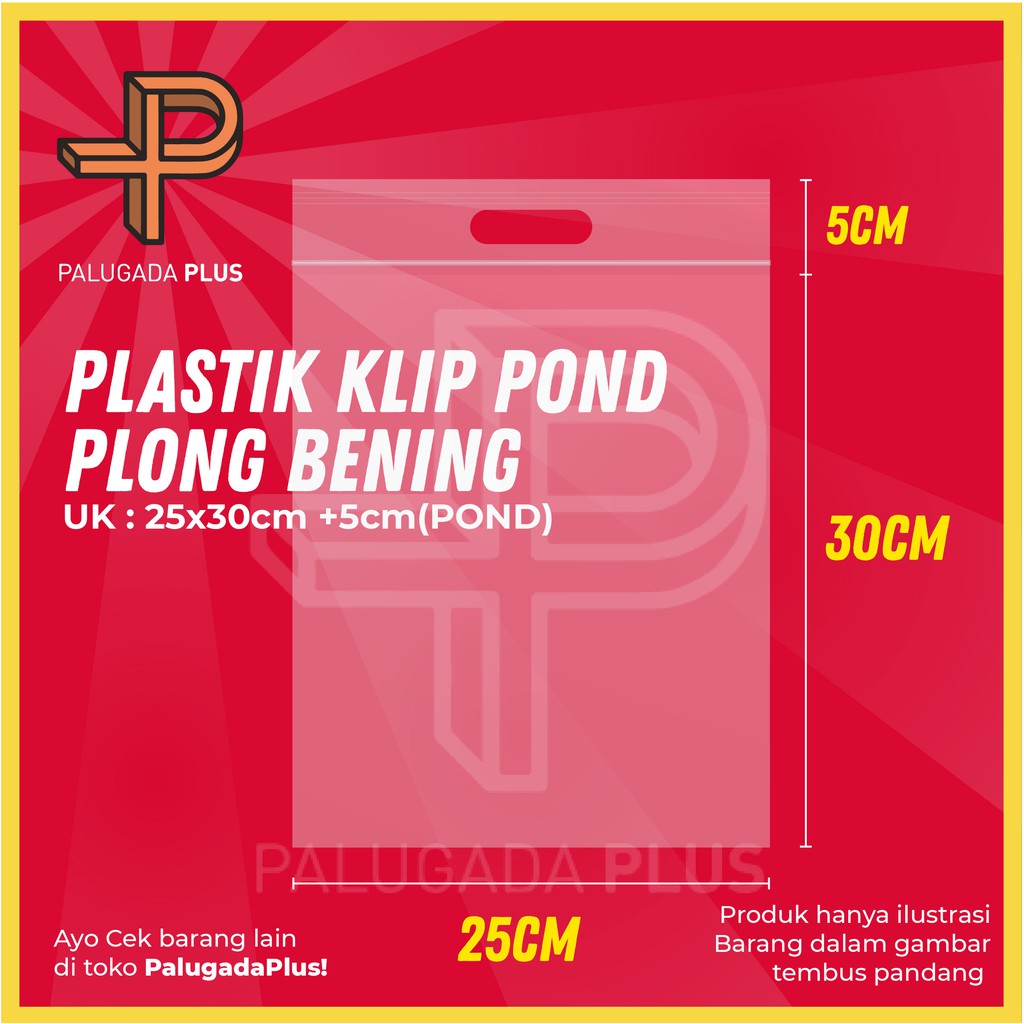 Jual Plastik Klip Pond Plong Bening 25x30cm 5cmpond 100pcspack Shopee Indonesia 9225