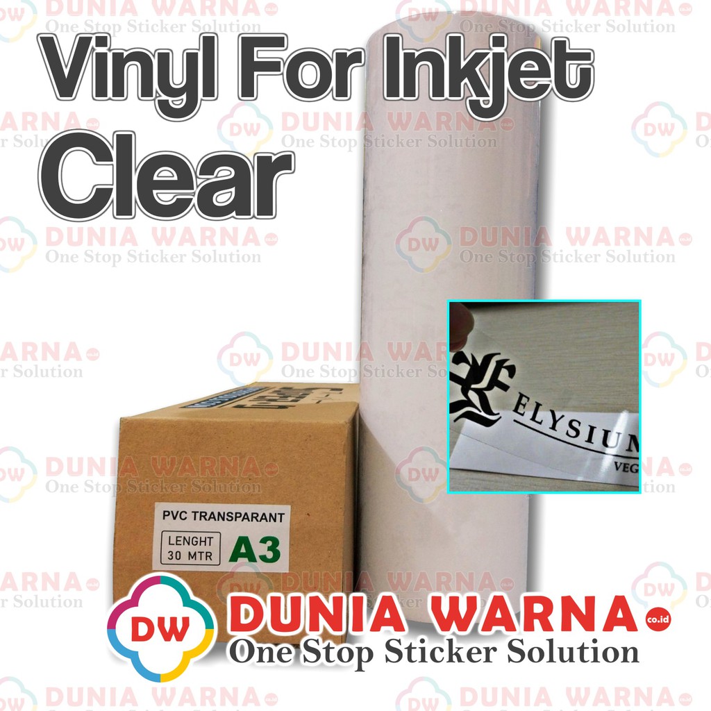 Jual [ROLL A3] Clear Vinyl Coating Inkjet Printer Dye Pigment Artpaper ...