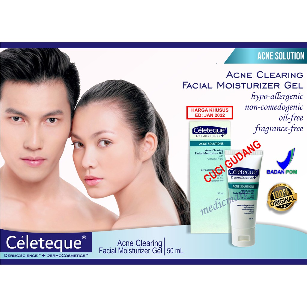 Jual Celeteque Acne Clearing Facial Moisturizer Gel 50 mL (PROMO