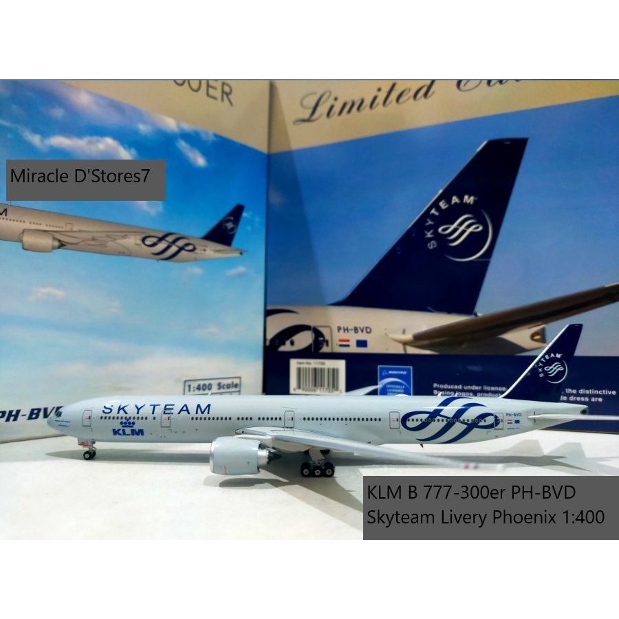 Jual KLM B 777-300er PH-BVD Skyteam Livery Phoenix 1:400 | Shopee