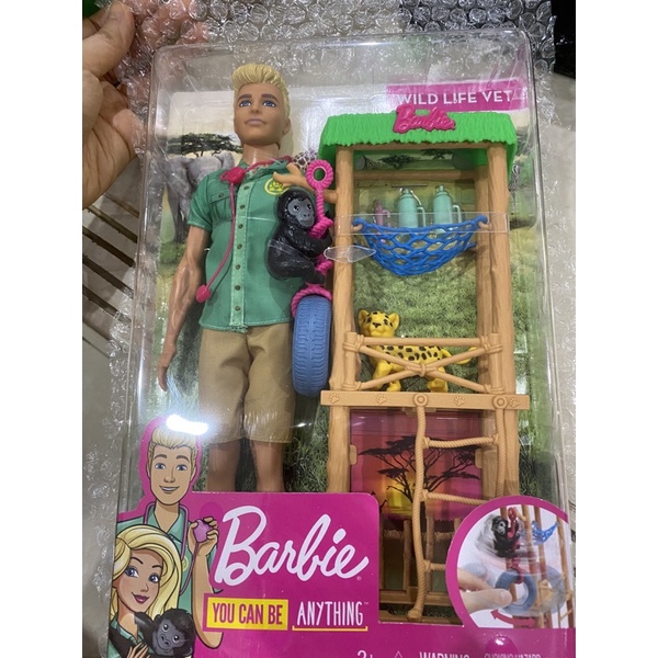 Jual barbie ken wildlife vet playset with doll vet care station