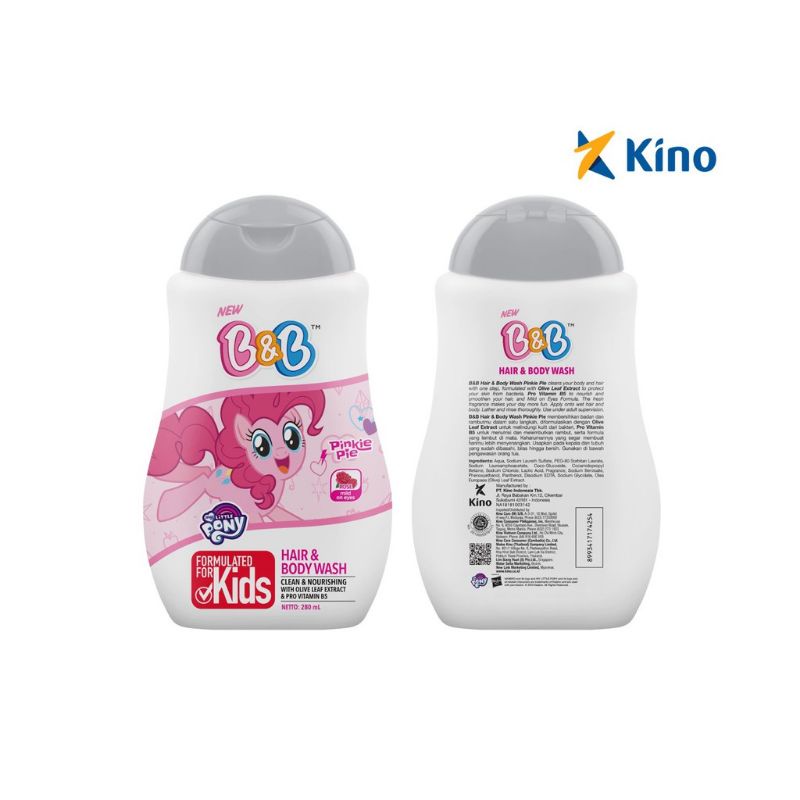 Jual B&B Kids Hair & Bodywash Pinkie Pie | 280ml | Shopee Indonesia