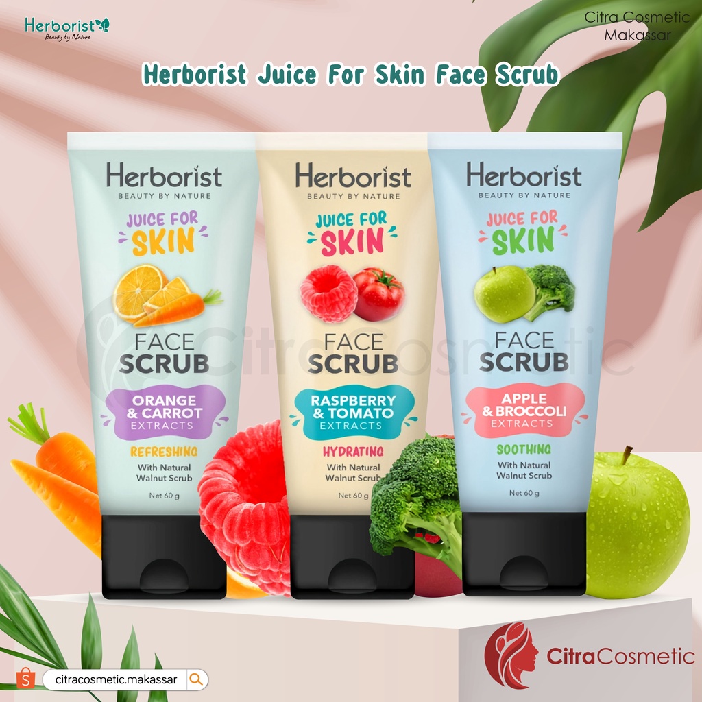 Jual Herborist Juice For Face Scrub 60 Ml Series Shopee Indonesia