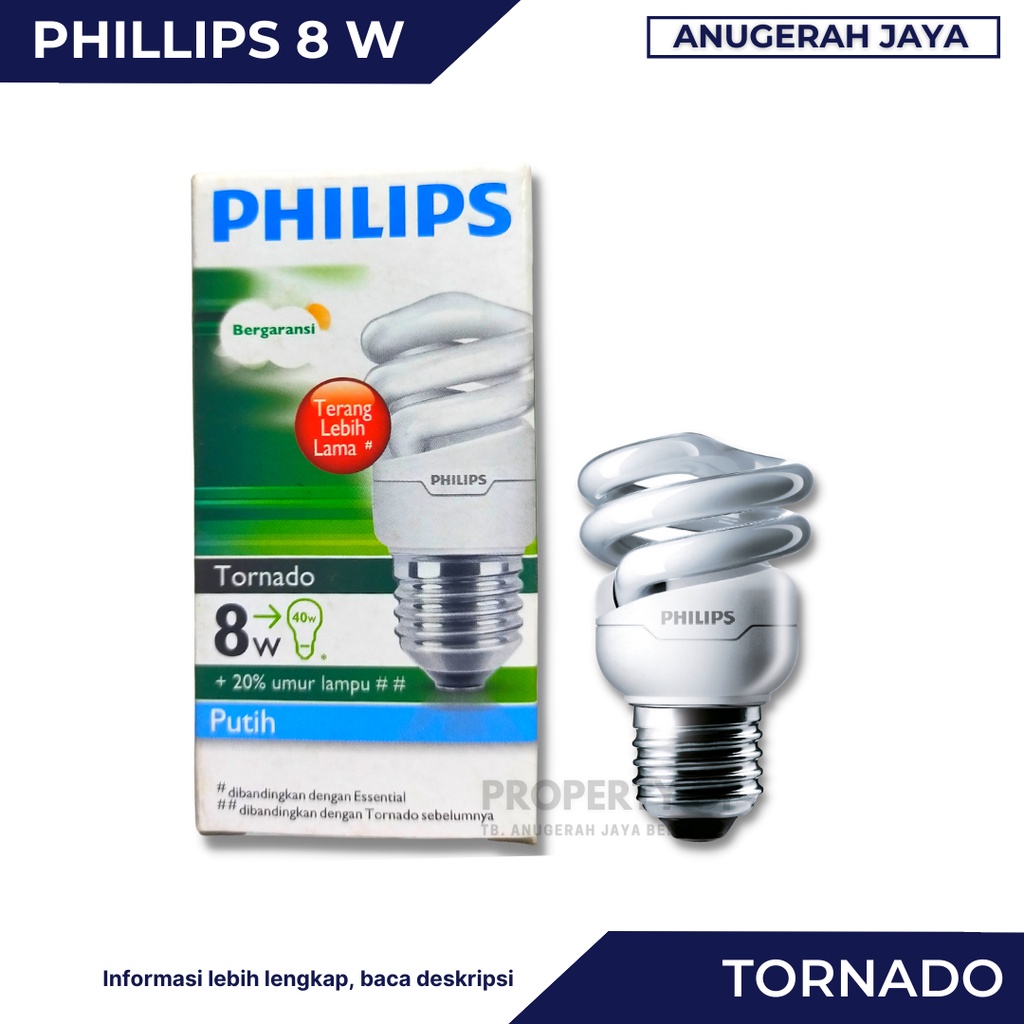 Jual Philips Lampu Tornado Watt Putih White Shopee Indonesia