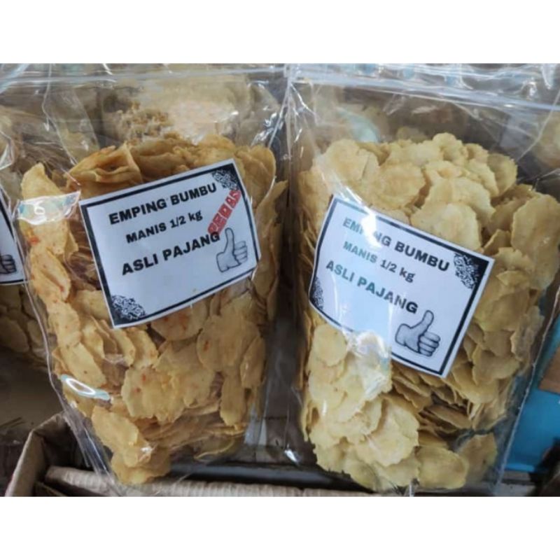 Jual Emping Bumbu Manis Pedas Asli Pajang Kalbar Kerupuk Emping