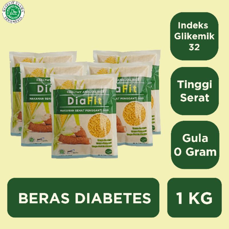 Jual Diafit Healthy Analog Rice - 1 kg - Beras Diabetes | Shopee Indonesia