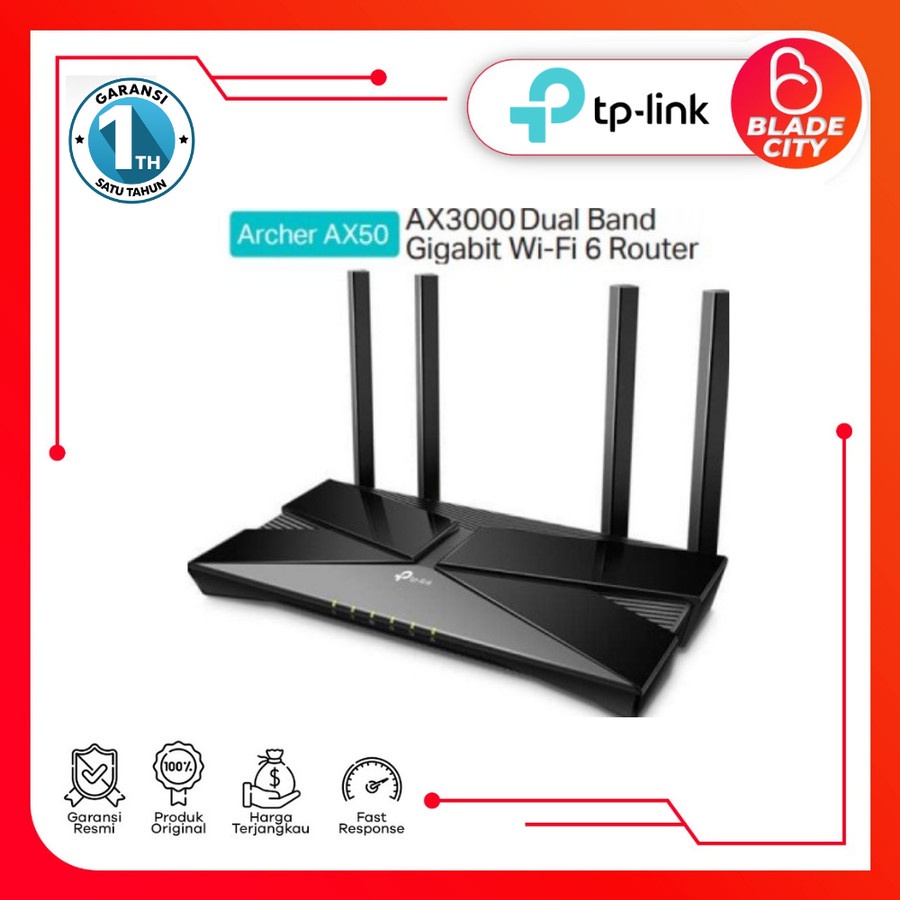 Jual Tp Link Archer Ax50 Ax3000 Dual Band Gigabit Wi Fi 6 Router Shopee Indonesia 1423