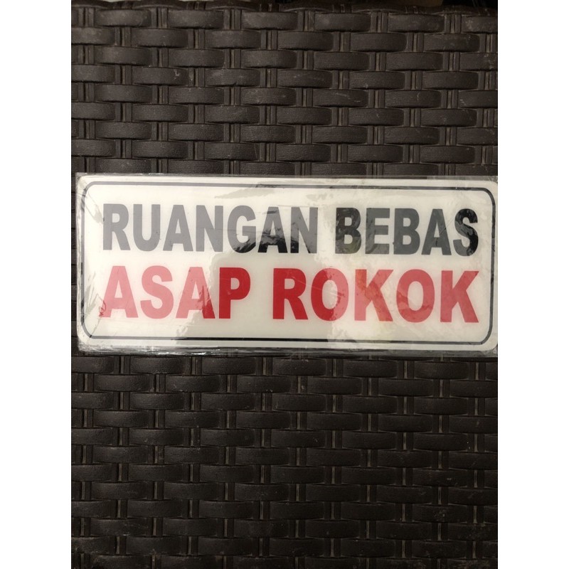 Jual Logo Ruangan bebas asap rokok / Label larangan merokok / Plastik ...