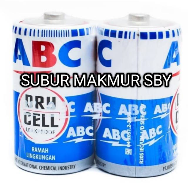 Jual Baterai Biru ABC Tanggung / Abc C / R14C (1set=2pcs) | Shopee ...