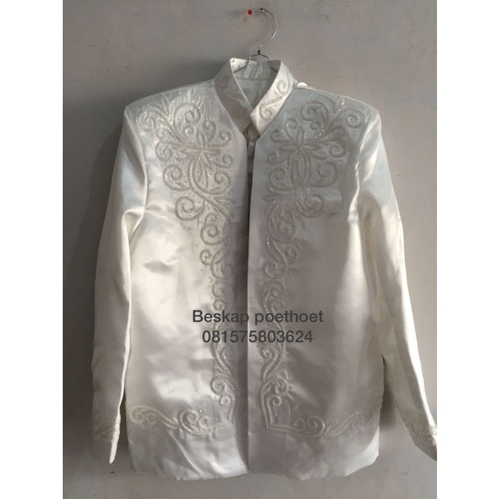 Jual (READY) BASOFI PUTIH SENADA AKAD NIKAH / BAJU PENGANTIN PUTIH