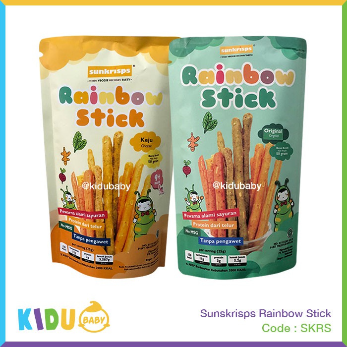 Jual Sunkrisps Rainbow Stick Kue Sus Kering Pelangi Snack Makanan ...