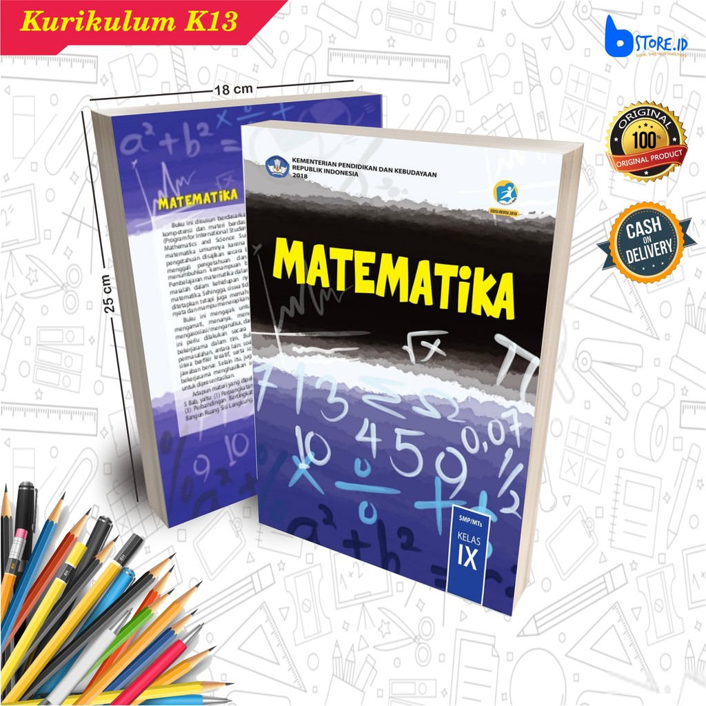 Jual Buku Ajar Siswa SMP Kelas 9/ MATEMATIKA (Ed. Revisi 2018) | Shopee ...