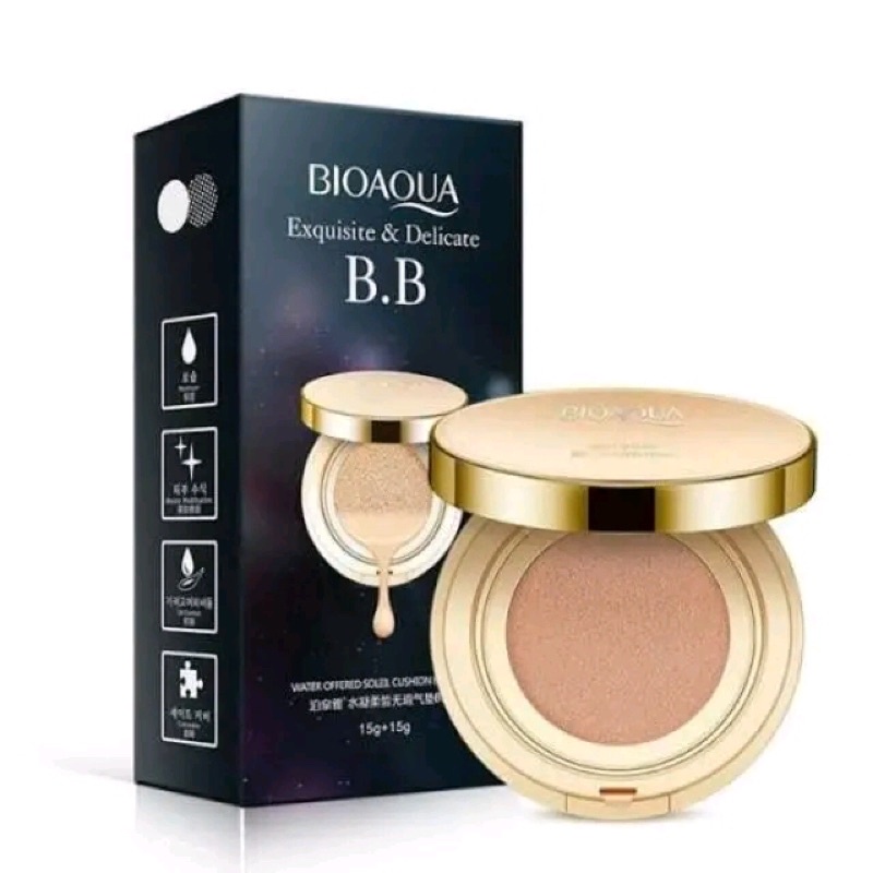 Jual Bioaqua Exquisite & Delicate BB Cream Cushion 2 in 1 + Refil ...