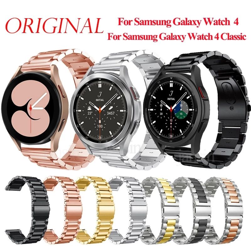 STRAP TALI JAM SAMSUNG GALAXY WATCH 4 40MM 44MM 4 CLASSIC 42MM 46MM STAINLESS 3 BEADS