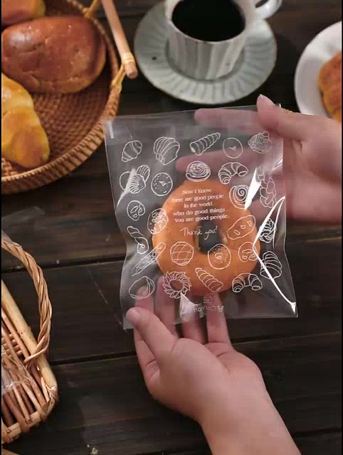 Jual 100pcs 15x18cm plastik roti opp plastik roti motif tebal plastik ...