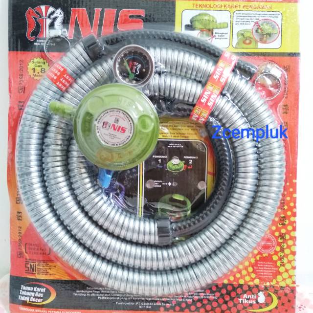 Jual Selang Dan Regulator Gas LPG NIS Tekanan Rendah Anti Meledak Logo