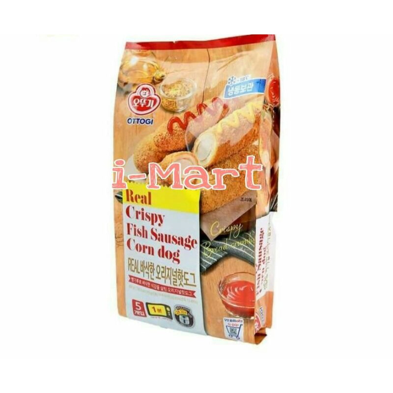 Jual Ottogi Crispy Fish Sausage Corn Dog 400gr (80gr 5pcs) Shopee Indonesia