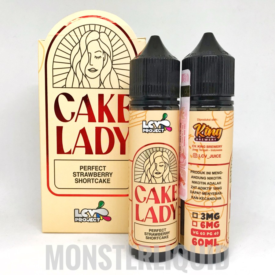 Jual CAKE LADY PERFECT STRAWBERRY SHORTCAKE BY LCV 3MG 60ML (SATUAN