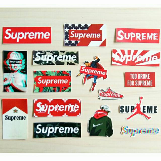 Jual Sticker Supreme Stiker Hypebeast Supreme Shopee Indonesia