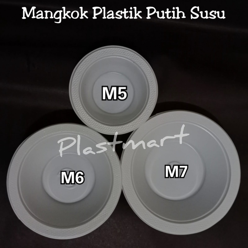 Jual Mangkok Plastik Putih Susu 50pcs Shopee Indonesia