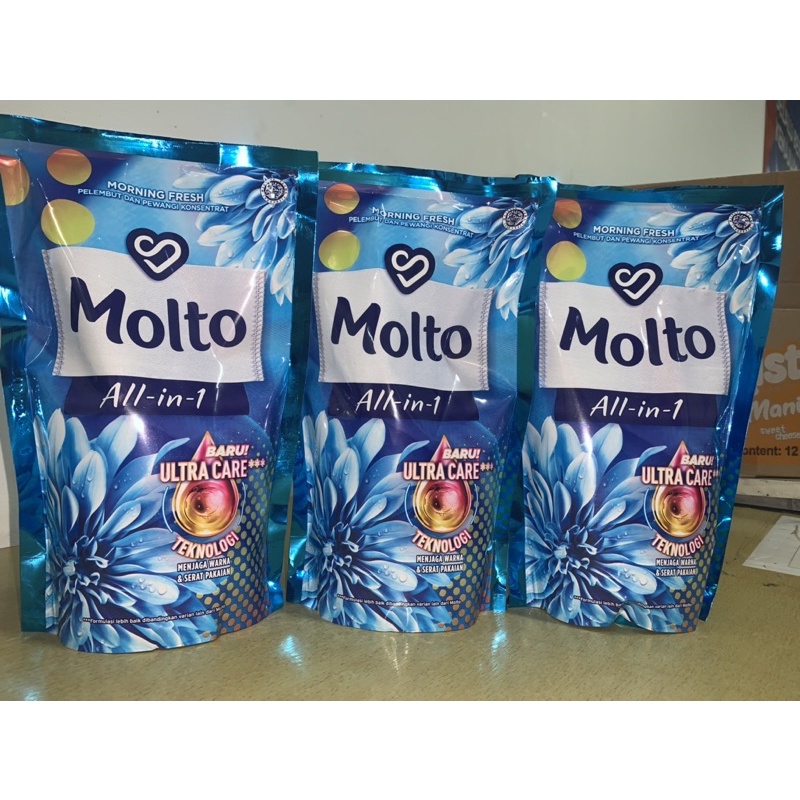 Jual Molto All In One Pelembut Dan Pewangi Pakaian Blue 720 Ml Pelembut Baju Pouch Shopee 8513